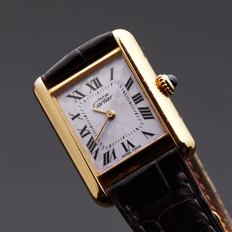 cartier tank lady quartz|pre owned cartier tank watches.